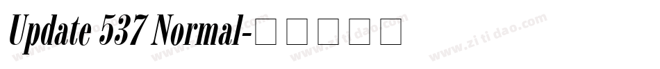 Update 537 Normal字体转换